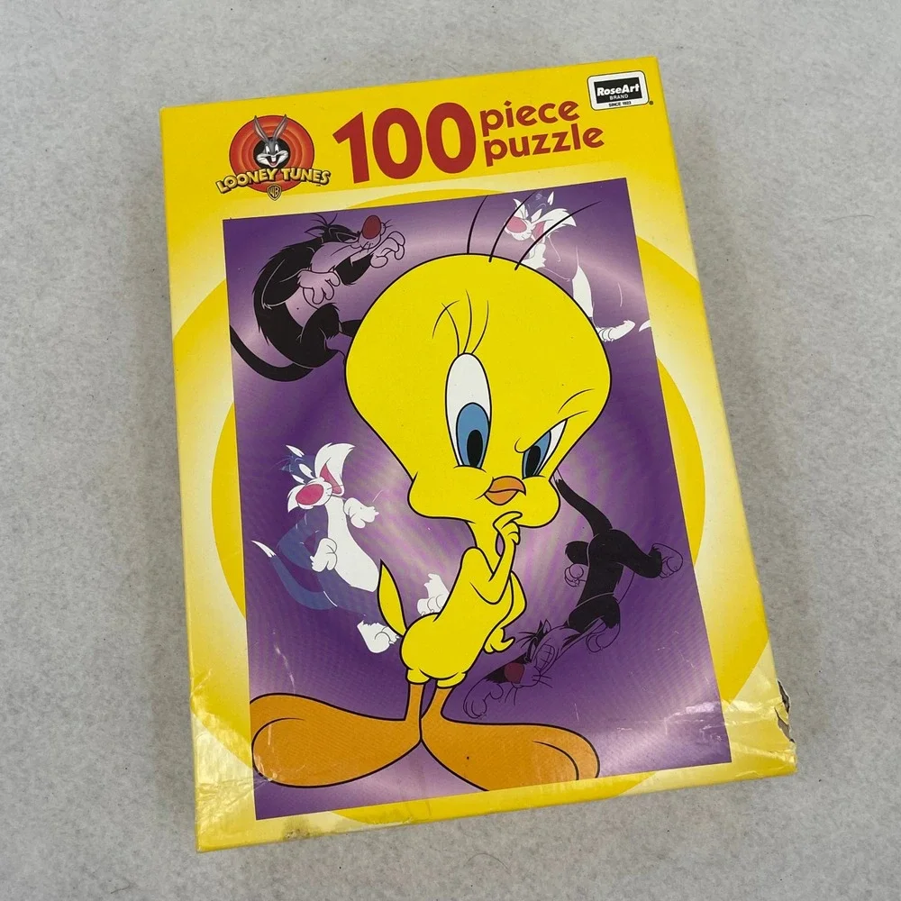 Vintage 1998 Looney Tunes Tweety Bird 100 Piece Puzzle RoseArt 08560 Sealed Box